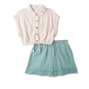 Girls 2 piece short set size XS